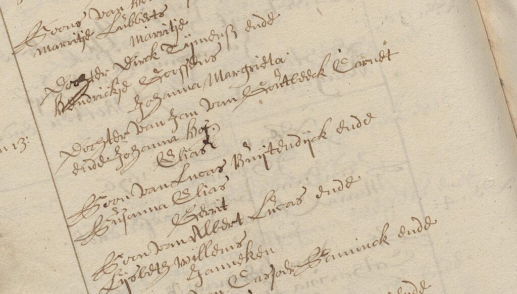 Fragment doopboek Kampen