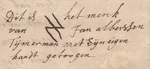 Handmerk van Jan Albertssen Tijmerman